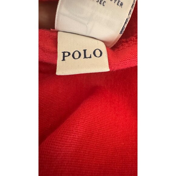 2/$30 Polo Ralph Lauren Large Mens Red Cotton T-Shirt Crew Neck Logo Embroidery - Picture 8 of 9